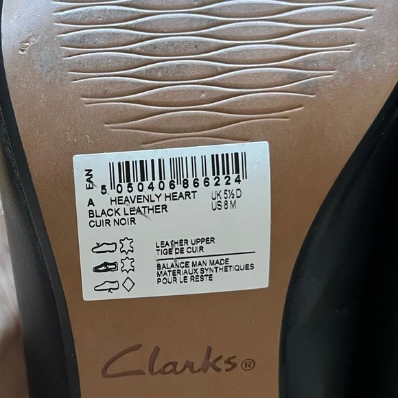 Clarks Women's Classic Black Heels - Picture 4 of 6